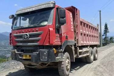 二手上汽红岩 杰狮重卡 390马力 6X4 5.8米自卸车(国五) 后八轮 上菲红二手自卸车 黄牌