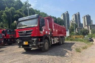 二手上汽红岩 杰狮C500重卡 430马力 6X4 6.2米自卸车(国五) 后八轮 上菲红二手自卸车 黄牌