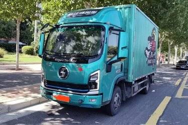二手陕汽商用车 轩德E9 4.5T 4.15米单排纯电动厢式轻卡  二手电动卡车电动载货车图片