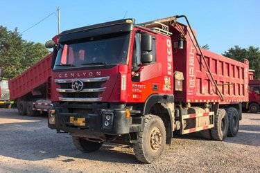 二手上汽红岩 杰狮重卡 430马力 6X4 6米自卸车(国五) 后八轮 上菲红二手自卸车 黄牌