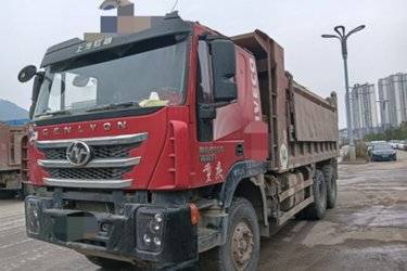二手上汽红岩 杰狮重卡 430马力 6X4 6米自卸车(国五) 后八轮 上菲红二手自卸车 黄牌