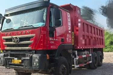 二手上汽红岩 杰狮重卡 430马力 6X4 6米自卸车(国五) 后八轮 上菲红二手自卸车 黄牌