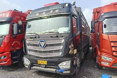 二手福田 欧曼EST 9系重卡 430马力 8X4 9.6米仓栅式载货车(国五) 前四后八 福田康明斯二手载货车 黄牌