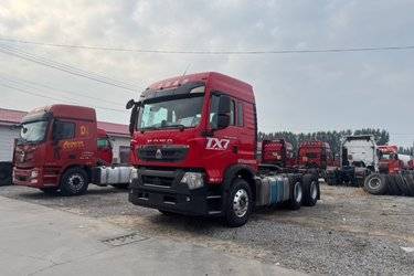 二手中国重汽 HOWO TX重卡 460马力 6X4 AMT自动挡牵引车(国六) 双驱 曼二手牵引车 黄牌图片