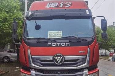 二手福田 奥铃大黄蜂 220马力 6.8米排半厢式载货车(国六) 单桥 福田康明斯二手载货车 黄牌