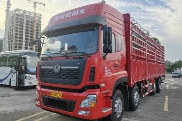 二手东风商用车 天龙重卡 350马力 8X4 9.6米仓栅式载货车(国五) 前四后八 东风康明斯二手载货车 黄牌