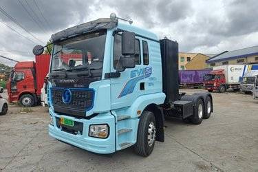 二手陕汽重卡 德龙新M3000S 6X4 7.06米纯电动牵引车  二手电动卡车电动牵引车