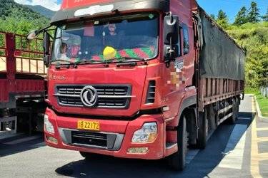 二手东风商用车 天龙重卡 315马力 8X4 9.4米仓栅式载货车(国五) 前四后八 东风二手载货车 黄牌