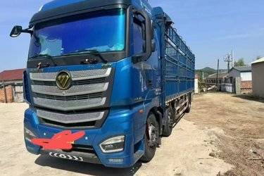 二手福田 欧曼EST 6系重卡 360马力 8X4 9.45米仓栅式载货车(国五) 前四后八 潍柴二手载货车 黄牌