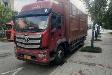二手福田 欧航AR系 220马力 4X2 6.8米仓栅式载货车(高顶)(国六) 单桥 东风康明斯二手载货车 黄牌图片