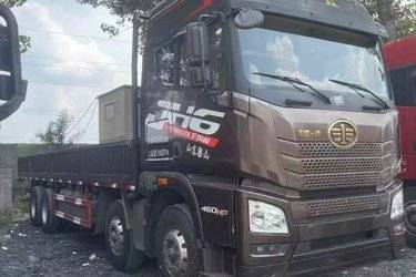 二手青岛解放 JH6重卡 460马力 8X4 9.5米栏板载货车(国五) 前四后八 潍柴二手载货车 黄牌图片
