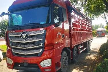 二手福田 欧曼EST 9系重卡 510马力 8X4 9.6米仓栅式载货车(国五) 前四后八 福田康明斯二手载货车 黄牌