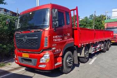 二手东风商用车 天龙VL重卡 复合版 350马力 8X4 9.4米栏板载货车(国五) 前四后八 东风二手载货车 黄牌