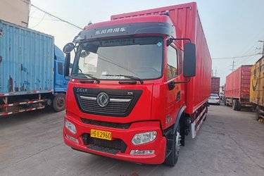 二手东风商用车 天锦KR 精英版 4.5L柴油 240马力 4X2 法士特8档 9.8米厢式载货车(国六) 单桥 东风股份二手载货车 黄牌