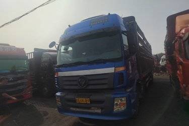 二手福田 欧曼ETX 6系重卡 220马力 6X2 9.53米仓栅式载货车(国五) 前四后四 福田康明斯二手载货车 黄牌图片