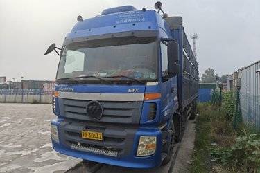 二手福田 欧曼ETX 6系重卡 360马力 8X4 9.53米仓栅式载货车(国五) 前四后八 福田康明斯二手载货车 黄牌