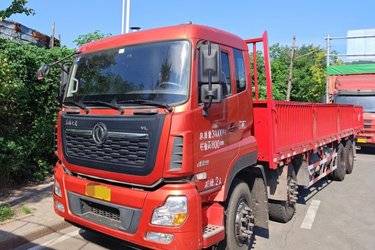 二手东风商用车 天龙VL重卡 复合版 350马力 8X4 9.6米栏板载货车(国五) 前四后八 雷诺二手载货车 黄牌图片