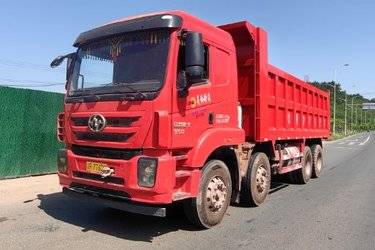 二手上汽红岩 杰卡 350马力 8X4 6.8米自卸车(国五) 前四后八 上菲红二手自卸车 黄牌