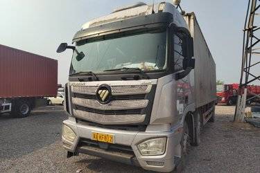 二手福田 欧曼EST 6系重卡 280马力 6X2 9.53米厢式载货车(国五) 前四后四 福田康明斯二手载货车 黄牌图片