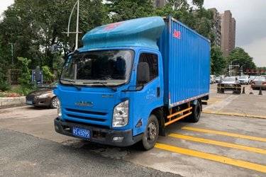 二手江铃 凯运强劲版 轻载型普通款 129马力 4.08米单排厢式轻卡(国五) 单桥 庆铃五十铃二手载货车 蓝牌图片
