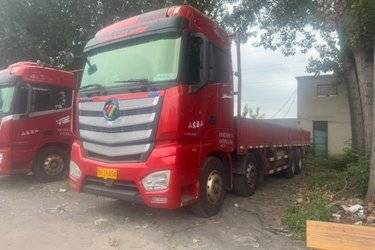 二手福田 欧曼EST 460马力 8X4 9.53米AMT自动挡栏板载货车(国五) 前四后八 福田康明斯二手载货车 黄牌图片