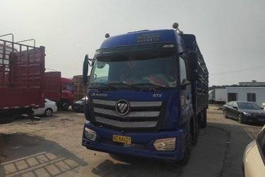 二手福田 欧曼新ETX 6系重卡 245马力 6X2 7.8米仓栅式载货车(国五) 前四后四 福田康明斯二手载货车 黄牌图片