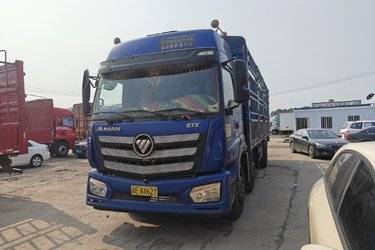 二手福田 欧曼新ETX 9系重卡 245马力 6X2 7.8米仓栅式载货车(国五) 前四后四 福田康明斯二手载货车 黄牌图片