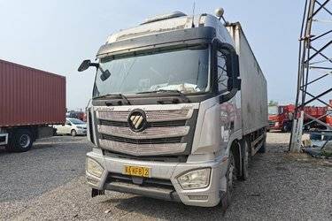二手福田 欧曼EST 6系重卡 280马力 6X2 9.53米厢式载货车(国五) 前四后四 福田康明斯二手载货车 黄牌图片