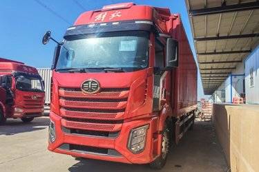 二手一汽解放 J6G 领航版 320马力 4X2 9.7米厢式载货车(国六) 单桥 锡柴二手载货车 黄牌图片