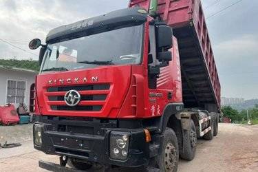 二手上汽红岩 新金刚M500 轻量化版 350马力 8X4 6.8米自卸车(国五) 前四后八 上菲红二手自卸车 黄牌