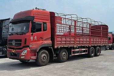 二手东风商用车 天龙重卡 350马力 8X4 9.4米仓栅式载货车(国五) 前四后八 东风二手载货车 黄牌