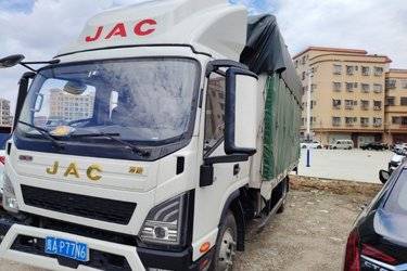 二手江淮 领跑L9 重载版 170马力 3.85米排半仓栅式载货车(国六) 单桥 安徽康明斯二手载货车 蓝牌