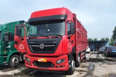 二手东风商用车 天锦KR PLUS 300马力 6X2 7.7米仓栅式载货车(高顶双卧)(国六) 前四后四 雷诺二手载货车 黄牌