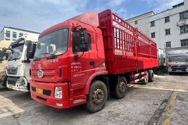 二手三环十通 昊龙 280马力 8X2 9.6米仓栅式载货车(国五) 前四后六 玉柴二手载货车 黄牌图片