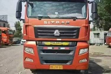 二手中国重汽 汕德卡SITRAK G7重卡 440马力 8X4 9.6米仓栅式载货车(国五) 前四后八 曼二手载货车 黄牌