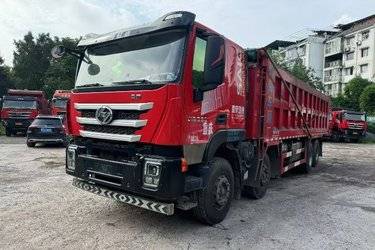 二手上汽红岩 杰狮C6 重载版 520马力 8X4 8.2米自卸车(国六) 前四后八 上菲红二手自卸车 黄牌