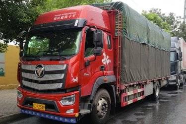 二手福田 欧航R系 245马力 4X2 6.8米仓栅式载货车(国六) 单桥 东风康明斯二手载货车 黄牌