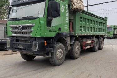 二手上汽红岩 杰狮重卡 430马力 8X4 6.8米自卸车(国五) 前四后八 上菲红二手自卸车 黄牌
