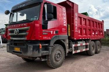 二手上汽红岩 杰狮重卡 450马力 6X4 6米自卸车(国五) 后八轮 上菲红二手自卸车 黄牌