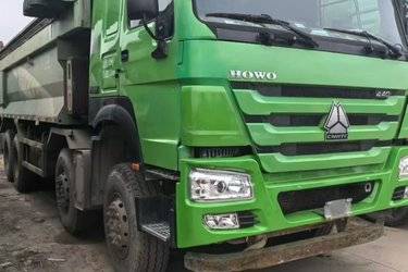 二手中国重汽 HOWO重卡 340马力 8X4 6.5米自卸车(U型斗)(国五) 前四后八 曼二手自卸车 黄牌