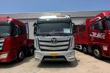 二手福田 欧曼EST 6系重卡 320马力 8X4 9.45米仓栅式载货车(国五) 前四后八 锡柴二手载货车 黄牌