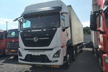 二手东风商用车 天龙KL 舒适版 300马力 6X2 9.6米厢式载货车(国六) 前四后四 雷诺二手载货车 黄牌