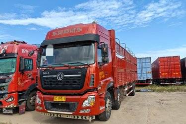 二手东风商用车 天龙VL重卡 350马力 6X2 9.4米仓栅式载货车(国五) 前四后四 雷诺二手载货车 黄牌