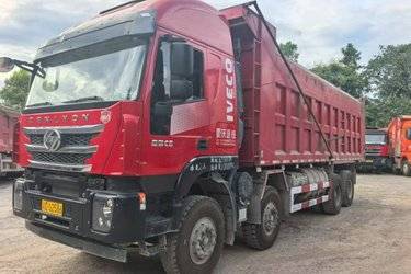 二手上汽红岩 杰狮C6 重载版 520马力 8X4 8.2米自卸车(国六) 前四后八 上菲红二手自卸车 黄牌