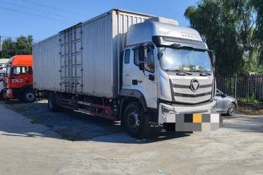 二手福田 欧航R系 245马力 4X2 9.78米厢式载货车(国六)(后桥9T)(国六) 单桥 福田康明斯二手载货车 黄牌