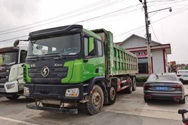 二手陕汽重卡 德龙X3000 加强版 430马力 8X4 7.6米自卸车(国五) 前四后八 潍柴二手自卸车 黄牌
