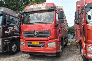 二手陕汽重卡 德龙M3000S 绿通版 350马力 8X4 9.55米仓栅式载货车(国五) 前四后八 潍柴二手载货车 黄牌
