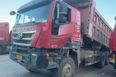 二手上汽红岩 杰狮C500重卡 430马力 6X4 5.8米自卸车(国五) 后八轮 上菲红二手自卸车 黄牌