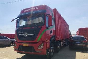 二手东风商用车 天龙KL重卡 420马力 8X4 9.6米厢式载货车(国五) 前四后八 雷诺二手载货车 黄牌