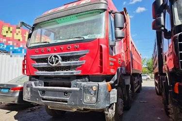 二手上汽红岩 杰狮C500重卡 重载版 520马力 8X4 8.6米自卸车(国五) 前四后八 上菲红二手自卸车 黄牌